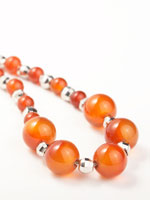 Orange carnelian necklace